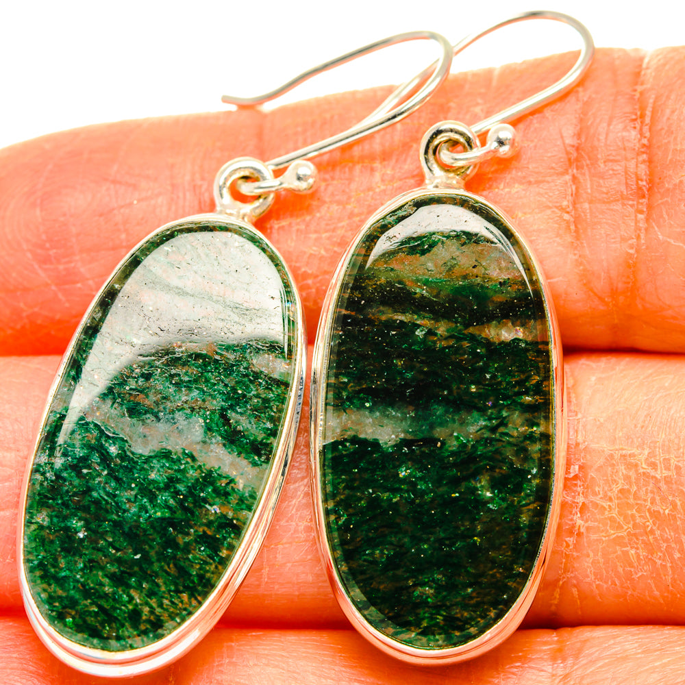 Green Aventurine Earrings handcrafted by Ana Silver Co - EARR427971