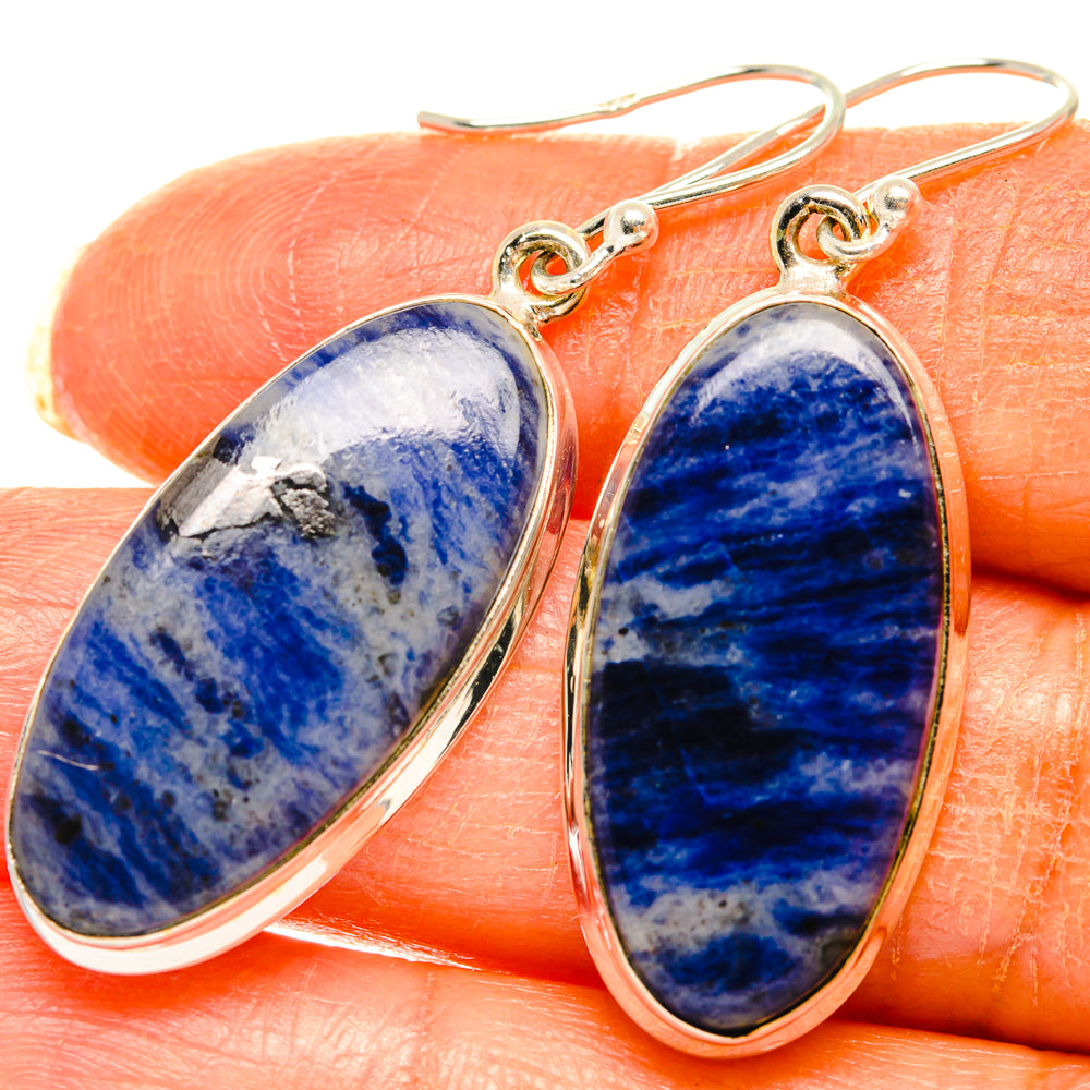 Sodalite Earrings handcrafted by Ana Silver Co - EARR427975