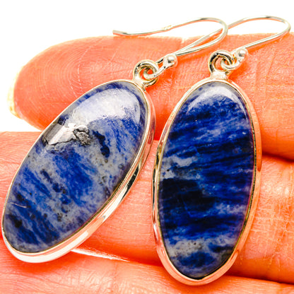 Sodalite Earrings handcrafted by Ana Silver Co - EARR427975