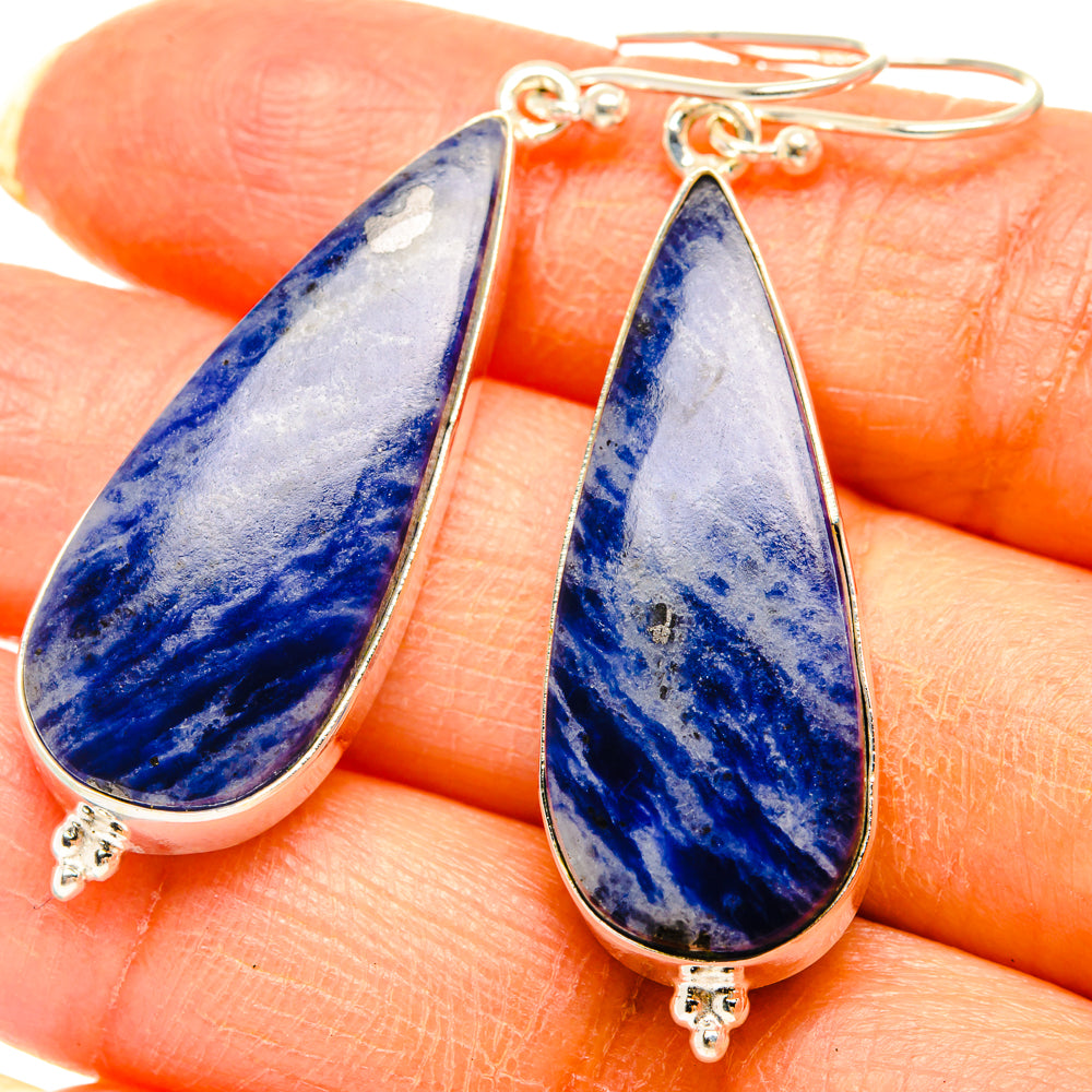 Sodalite Earrings handcrafted by Ana Silver Co - EARR427981