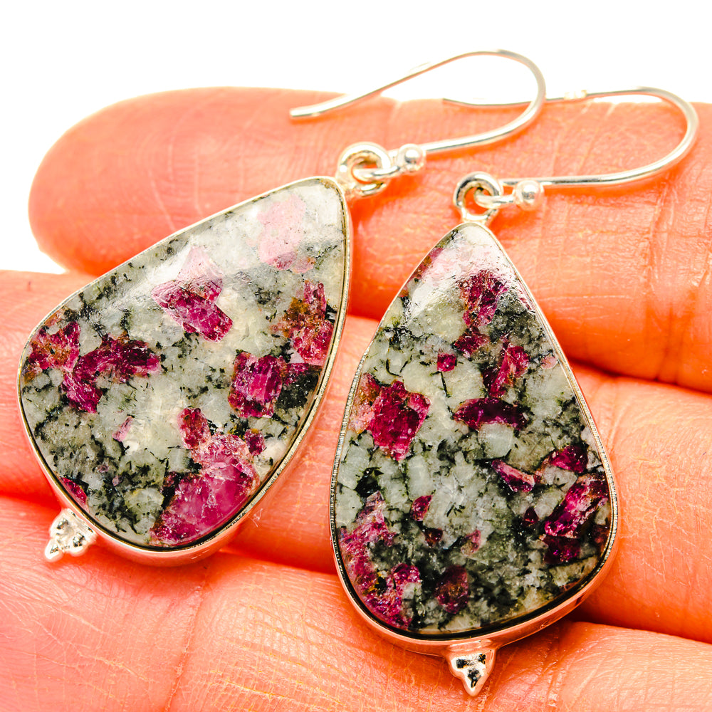 Russian Eudialyte Earrings handcrafted by Ana Silver Co - EARR427989