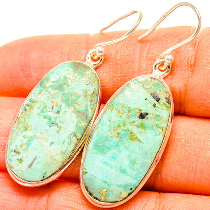 Chrysocolla Earrings handcrafted by Ana Silver Co - EARR427991