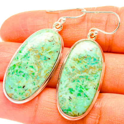 Chrysocolla Earrings handcrafted by Ana Silver Co - EARR427992