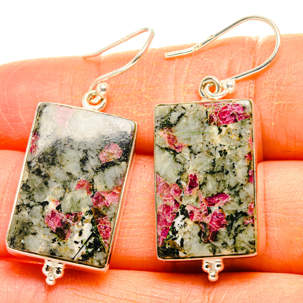 Russian Eudialyte Earrings handcrafted by Ana Silver Co - EARR427995
