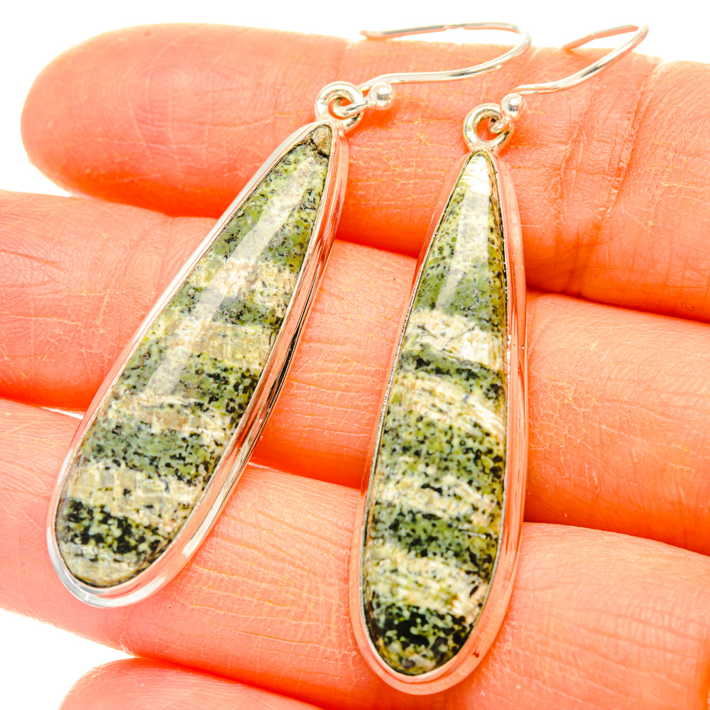 Green Swiss Opal Earrings handcrafted by Ana Silver Co - EARR427996