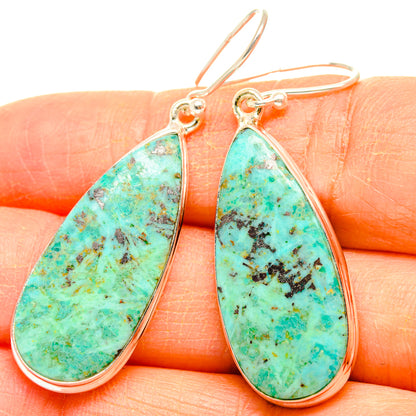 Chrysocolla Earrings handcrafted by Ana Silver Co - EARR427997