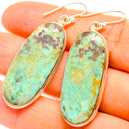 Chrysocolla Earrings handcrafted by Ana Silver Co - EARR428006