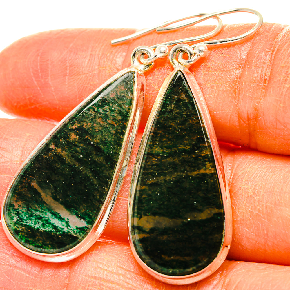 Green Aventurine Earrings handcrafted by Ana Silver Co - EARR428009