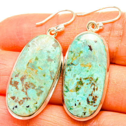 Chrysocolla Earrings handcrafted by Ana Silver Co - EARR428013