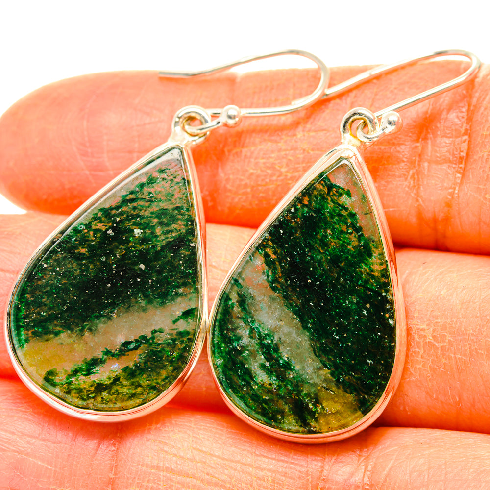 Green Aventurine Earrings handcrafted by Ana Silver Co - EARR428015