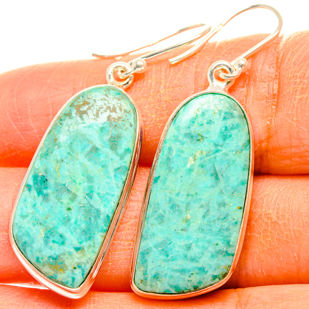 Chrysocolla Earrings handcrafted by Ana Silver Co - EARR428017