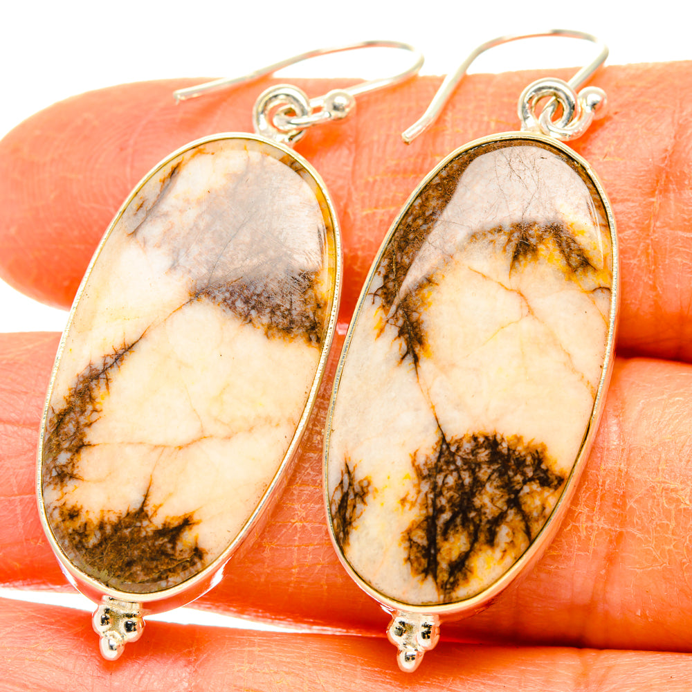 Peanut Wood Jasper Earrings handcrafted by Ana Silver Co - EARR428021
