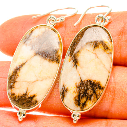Peanut Wood Jasper Earrings handcrafted by Ana Silver Co - EARR428021