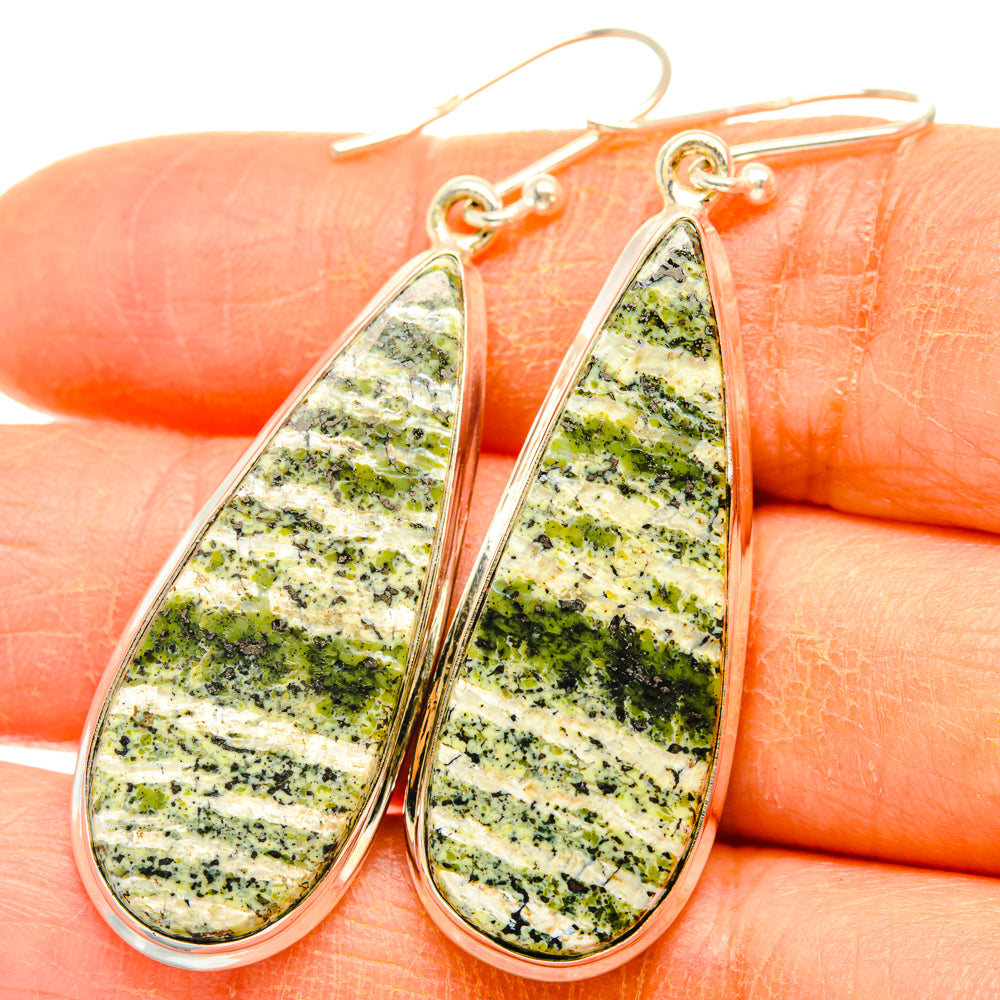 Green Swiss Opal Earrings handcrafted by Ana Silver Co - EARR428022