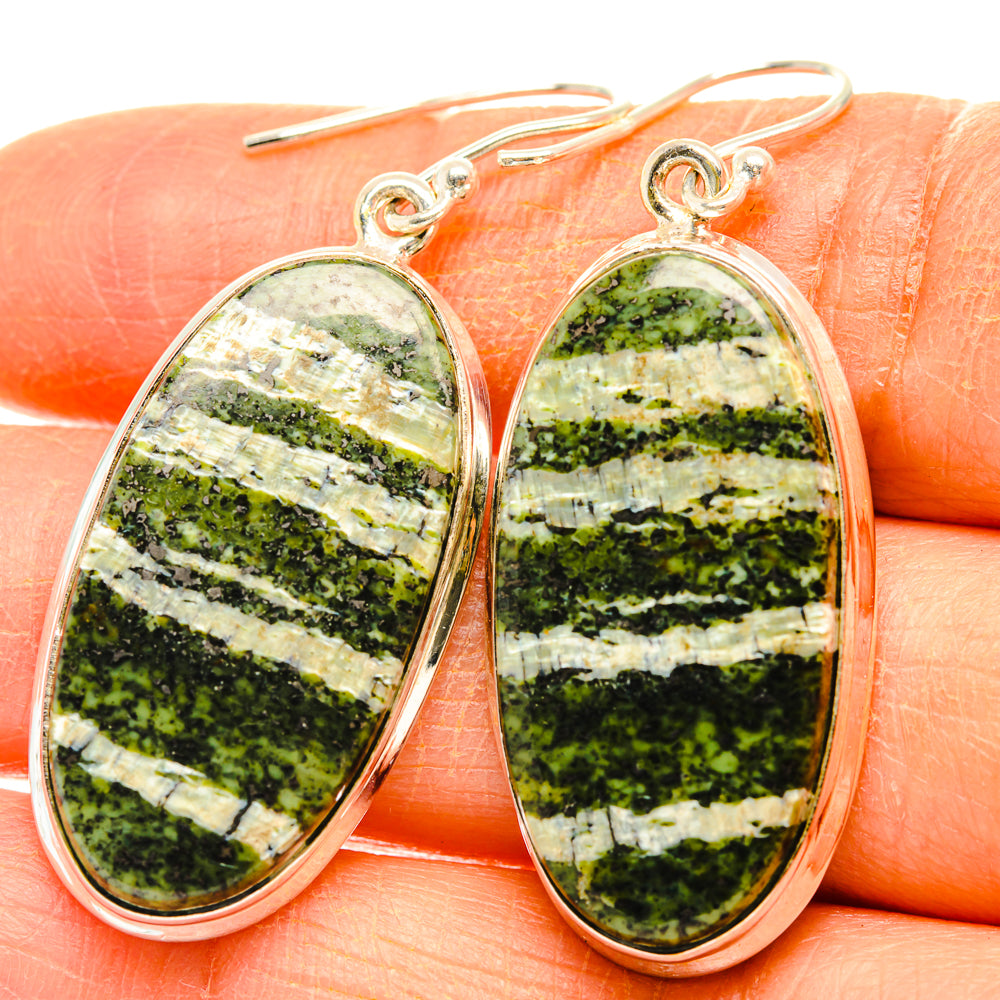 Green Swiss Opal Earrings handcrafted by Ana Silver Co - EARR428024