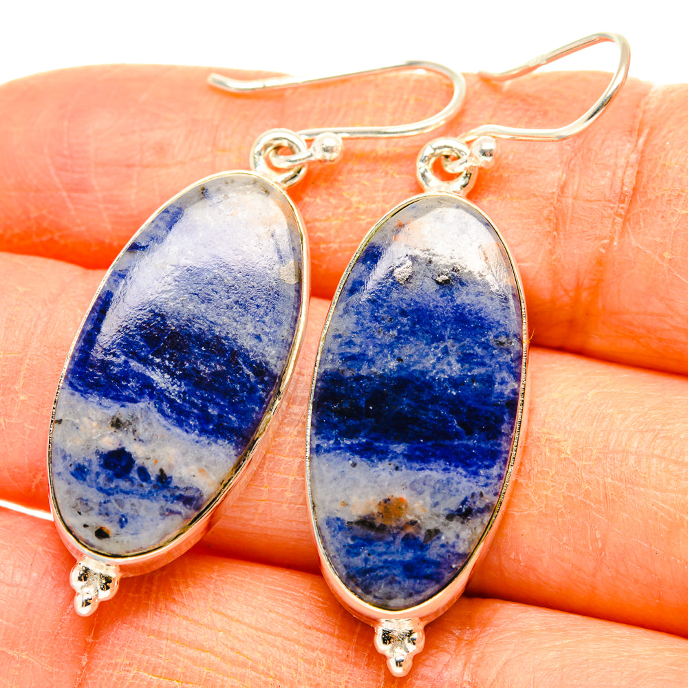 Sodalite Earrings handcrafted by Ana Silver Co - EARR428028