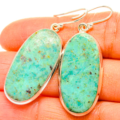 Chrysocolla Earrings handcrafted by Ana Silver Co - EARR428031
