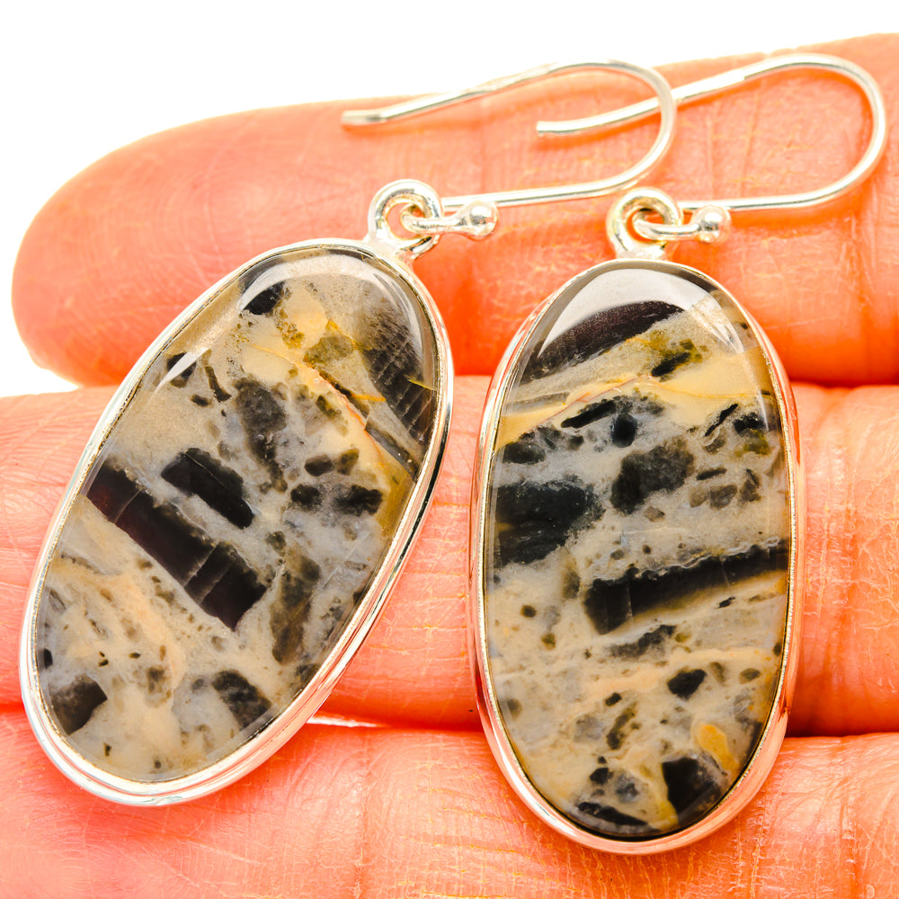 Tiger Dendrite Agate Earrings handcrafted by Ana Silver Co - EARR428035