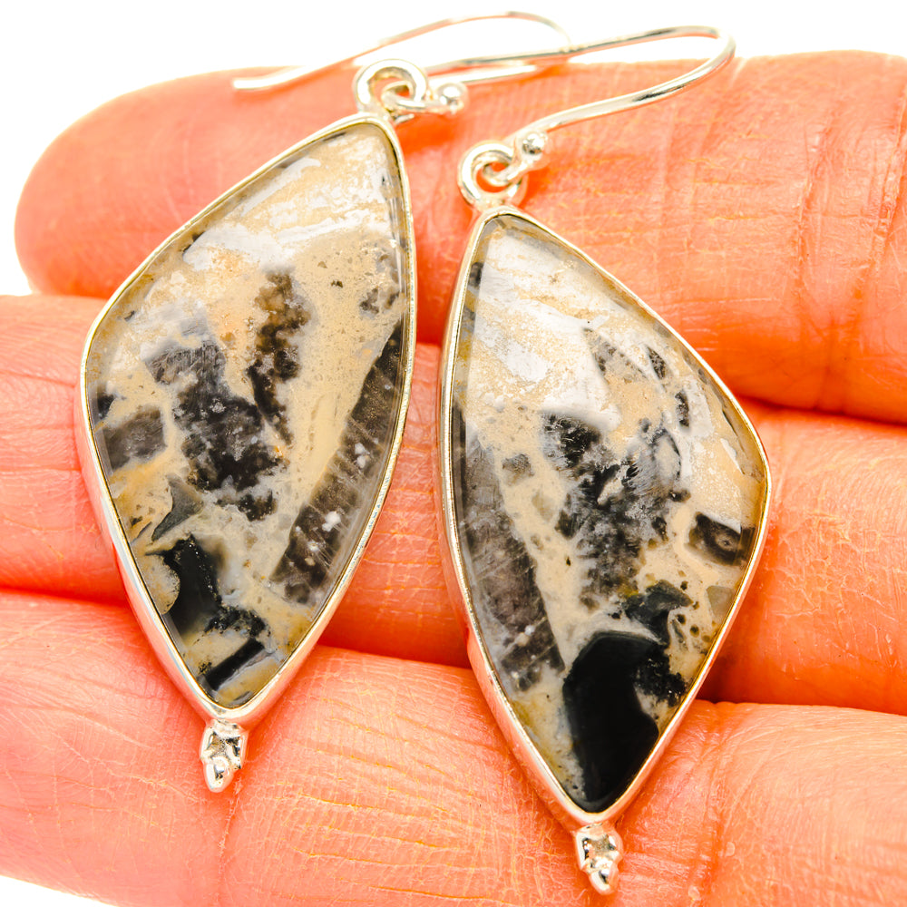 Tiger Dendrite Agate Earrings handcrafted by Ana Silver Co - EARR428036