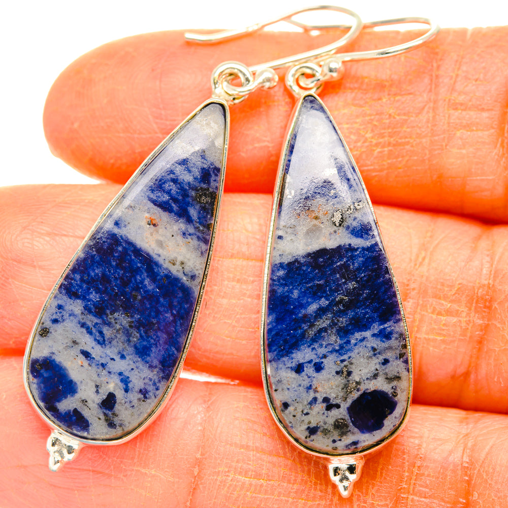 Sodalite Earrings handcrafted by Ana Silver Co - EARR428037