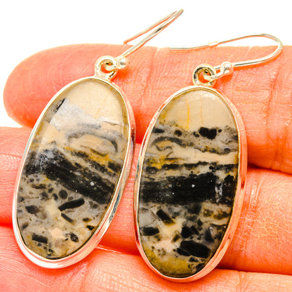 Peanut Wood Jasper Earrings handcrafted by Ana Silver Co - EARR428039