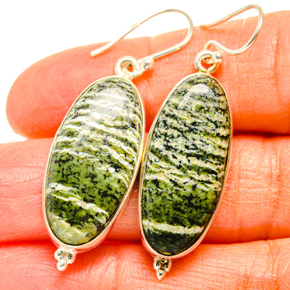 Green Swiss Opal Earrings handcrafted by Ana Silver Co - EARR428040