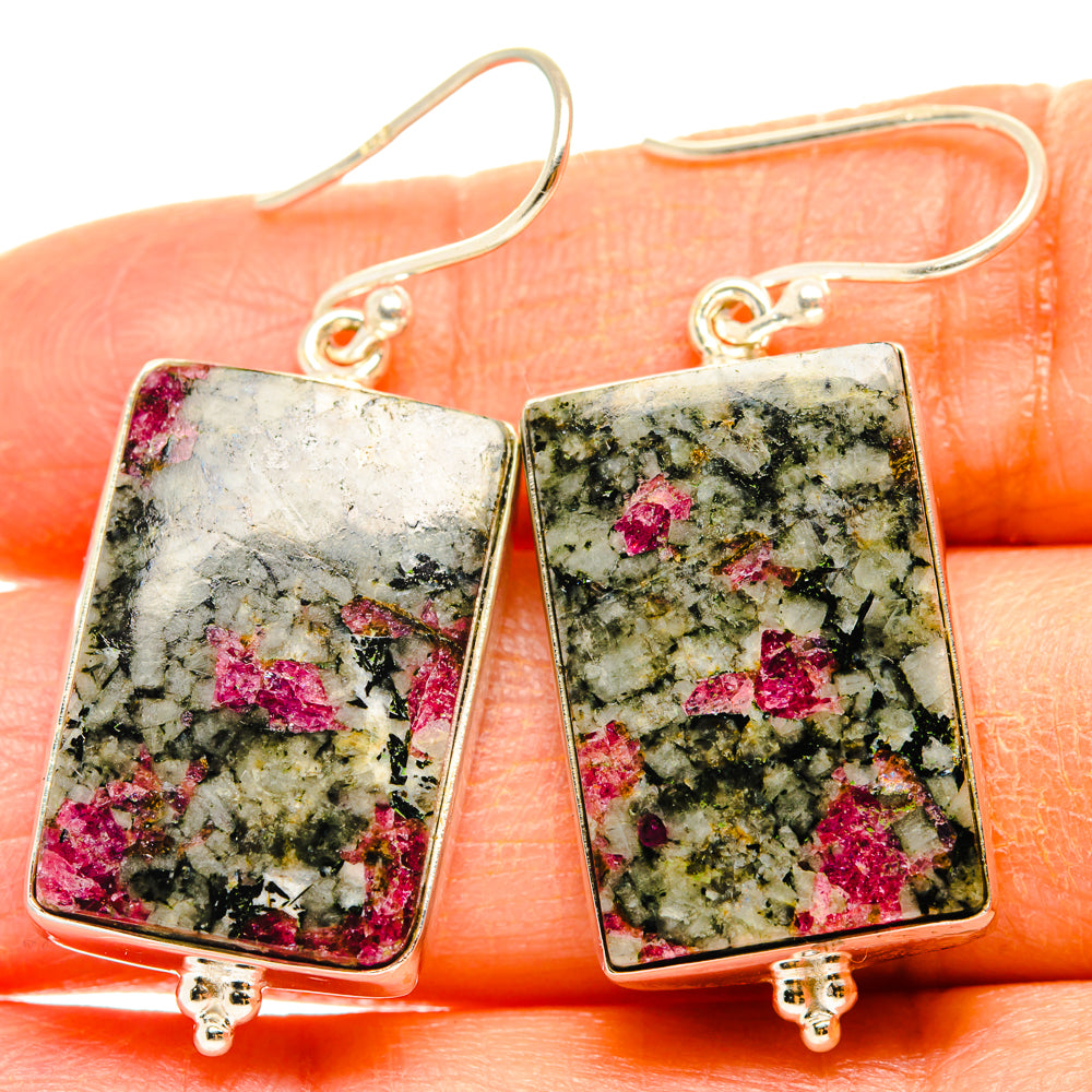 Russian Eudialyte Earrings handcrafted by Ana Silver Co - EARR428044