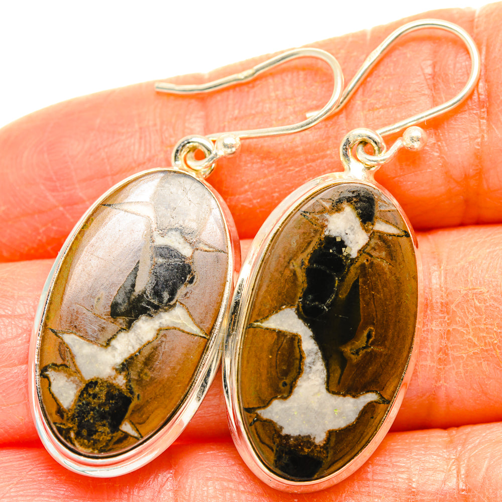 Septarian Geode Earrings handcrafted by Ana Silver Co - EARR428045