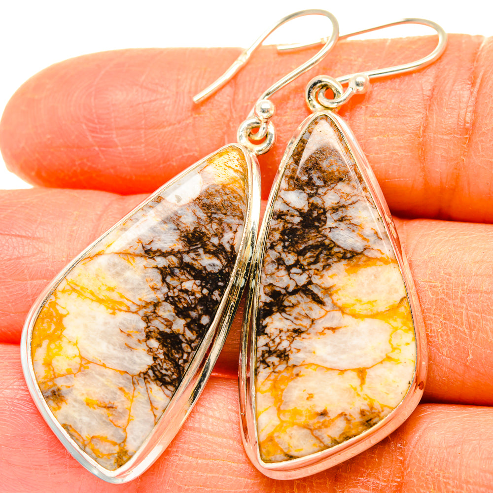 Butterfly Jasper Earrings handcrafted by Ana Silver Co - EARR428049
