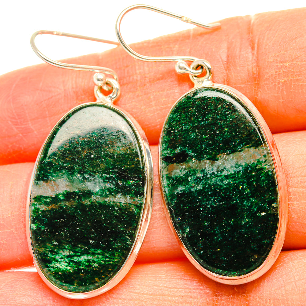 Green Aventurine Earrings handcrafted by Ana Silver Co - EARR428050