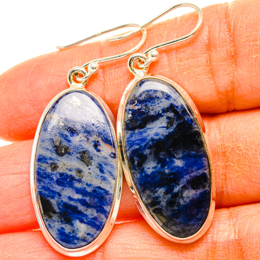 Sodalite Earrings handcrafted by Ana Silver Co - EARR428051