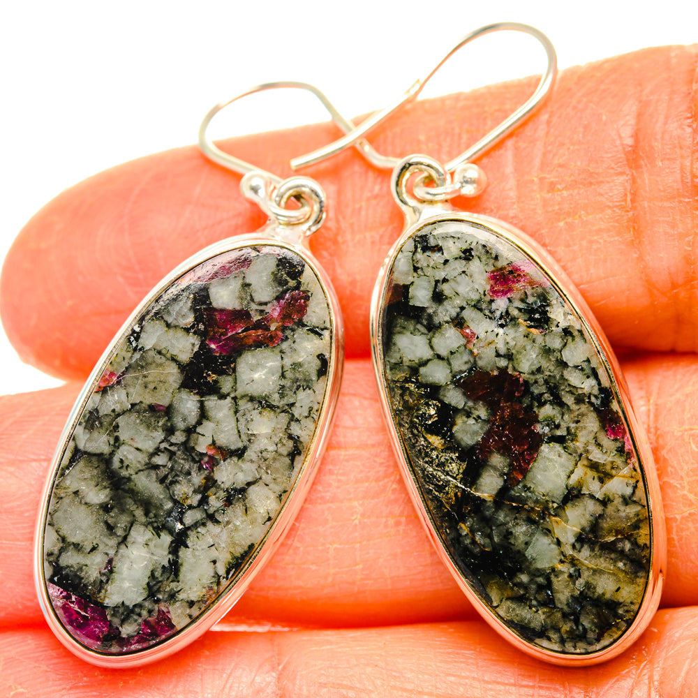 Russian Eudialyte Earrings handcrafted by Ana Silver Co - EARR428054