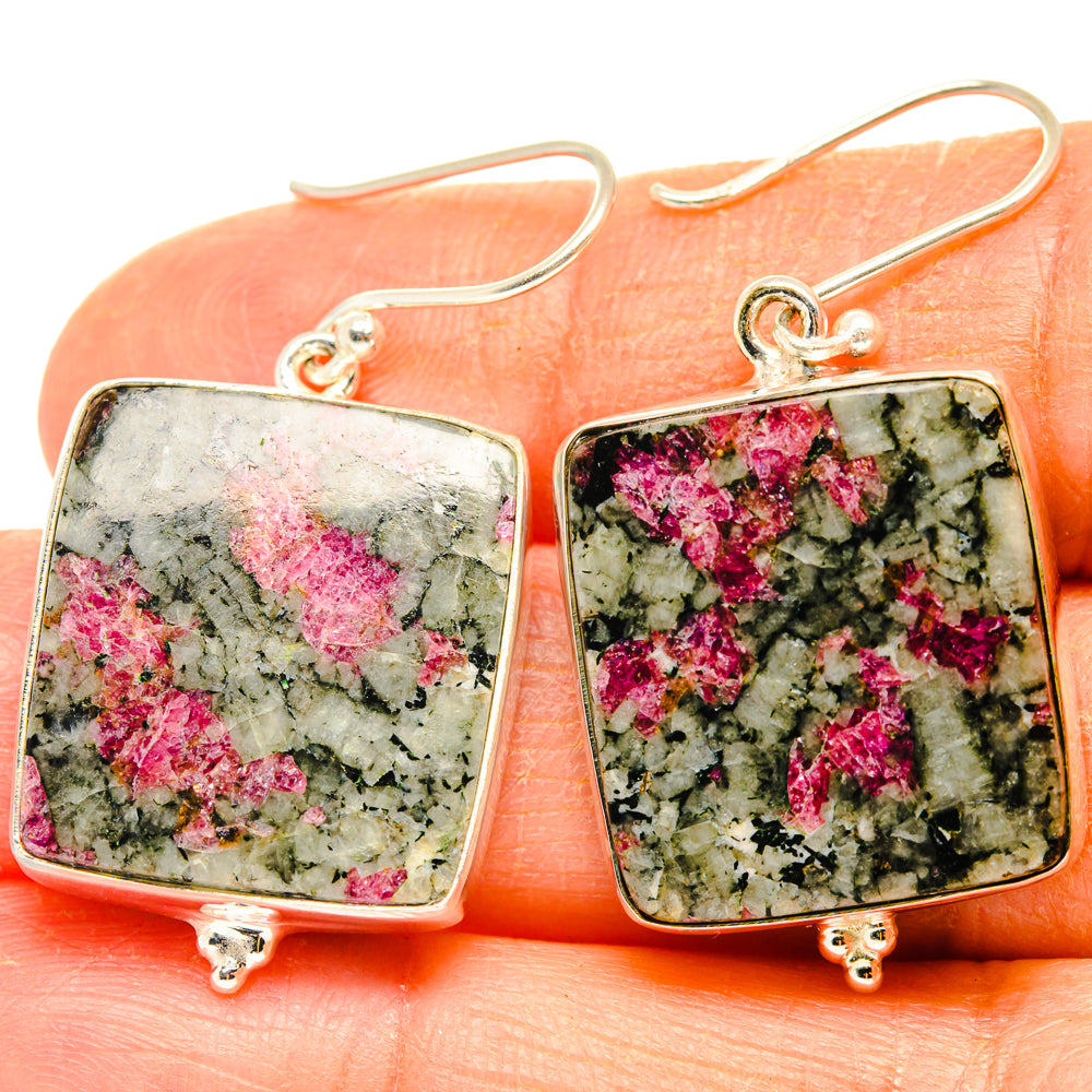 Russian Eudialyte Earrings handcrafted by Ana Silver Co - EARR428058