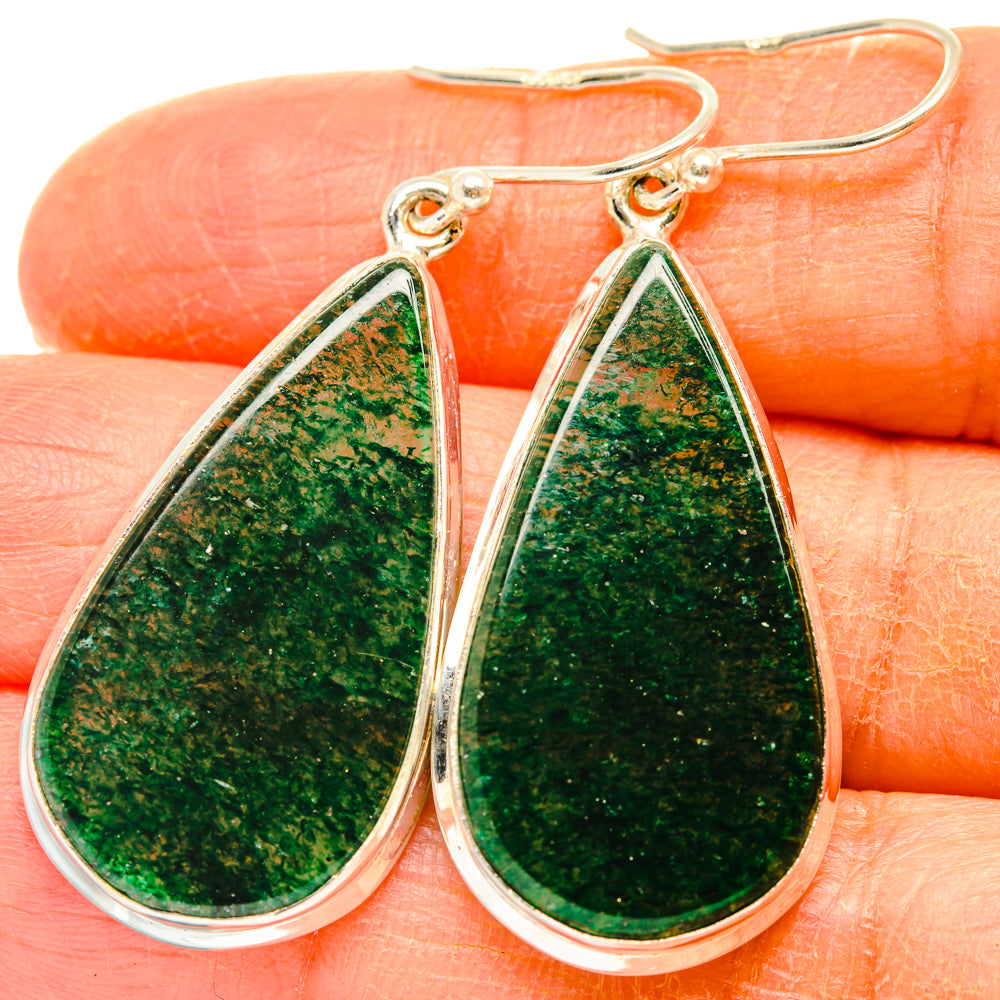 Green Aventurine Earrings handcrafted by Ana Silver Co - EARR428059