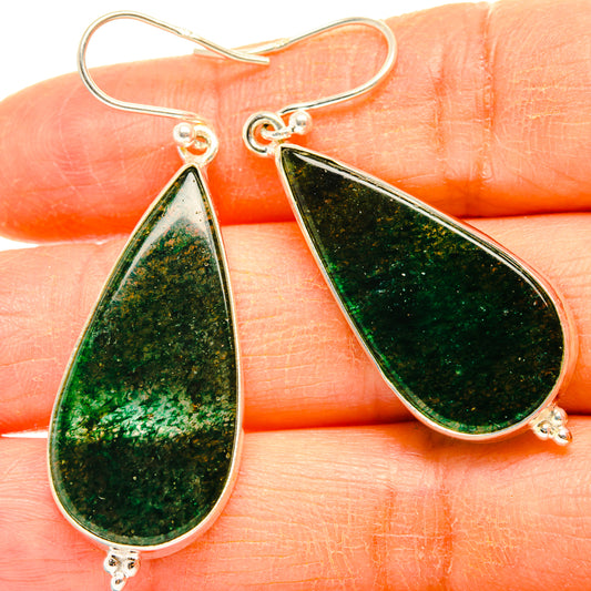Green Aventurine Earrings handcrafted by Ana Silver Co - EARR428067