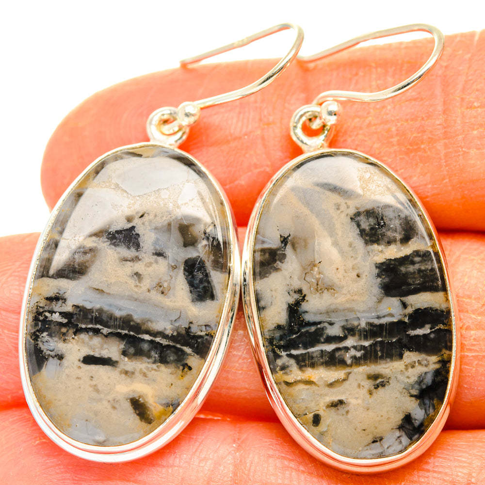 Peanut Wood Jasper Earrings handcrafted by Ana Silver Co - EARR428068