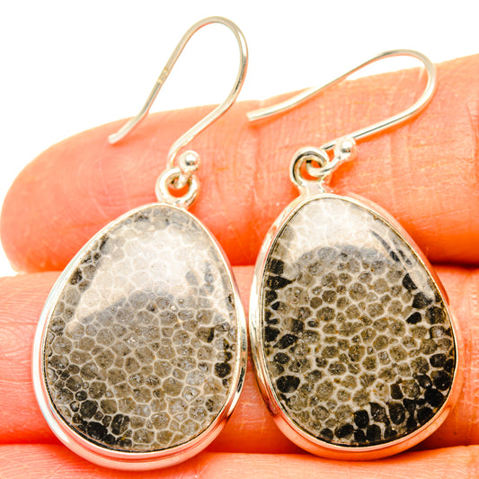 Stingray Coral Earrings handcrafted by Ana Silver Co - EARR428069