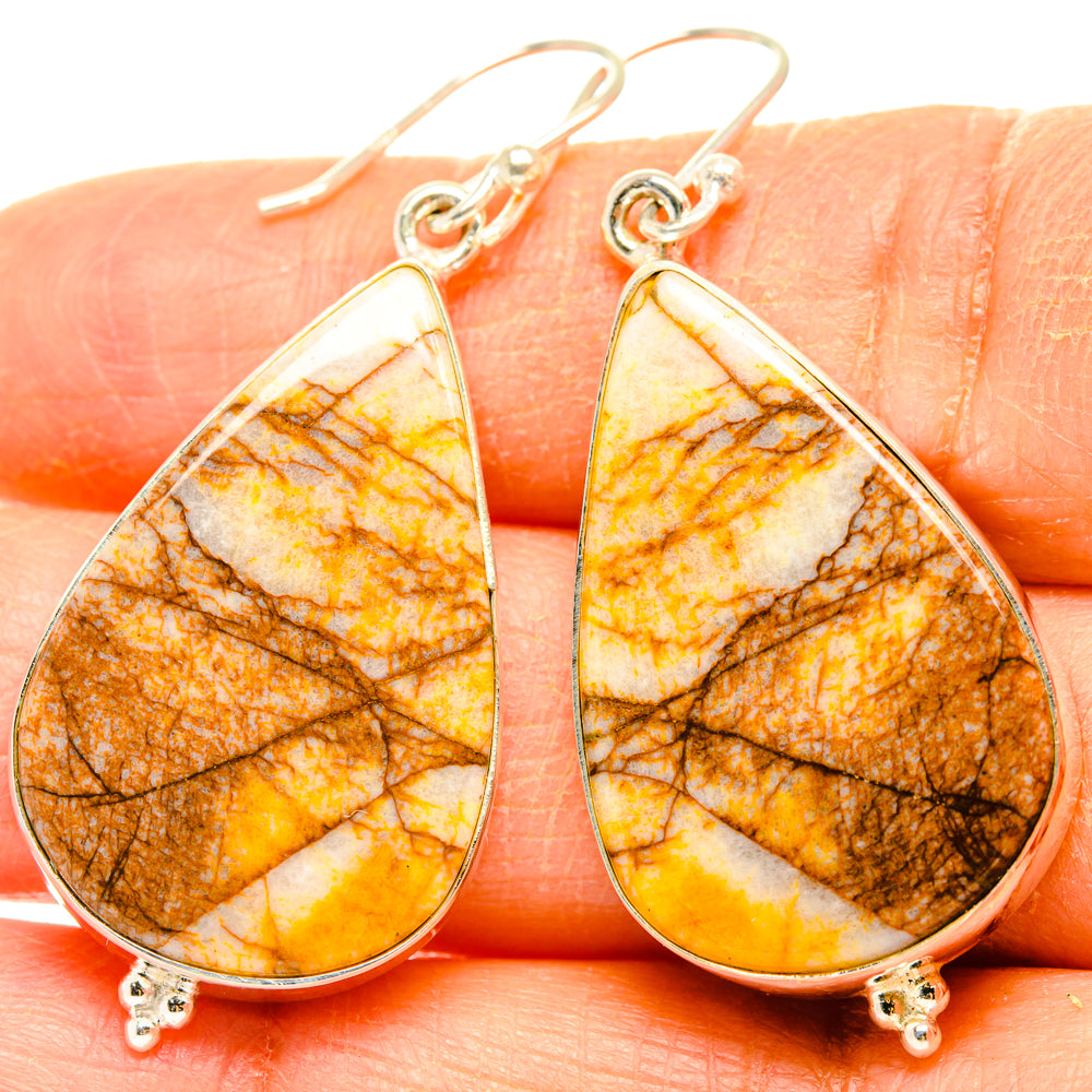 Picture Jasper Earrings handcrafted by Ana Silver Co - EARR428071