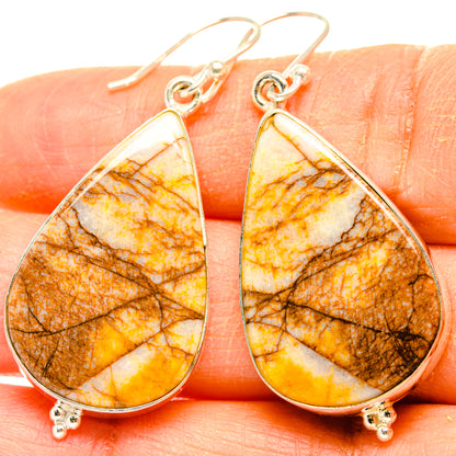 Picture Jasper Earrings handcrafted by Ana Silver Co - EARR428071