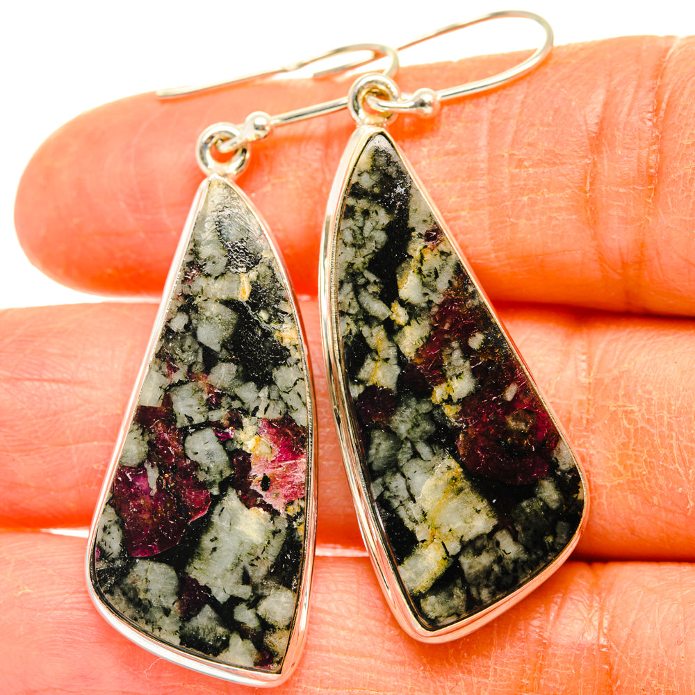 Russian Eudialyte Earrings handcrafted by Ana Silver Co - EARR428072