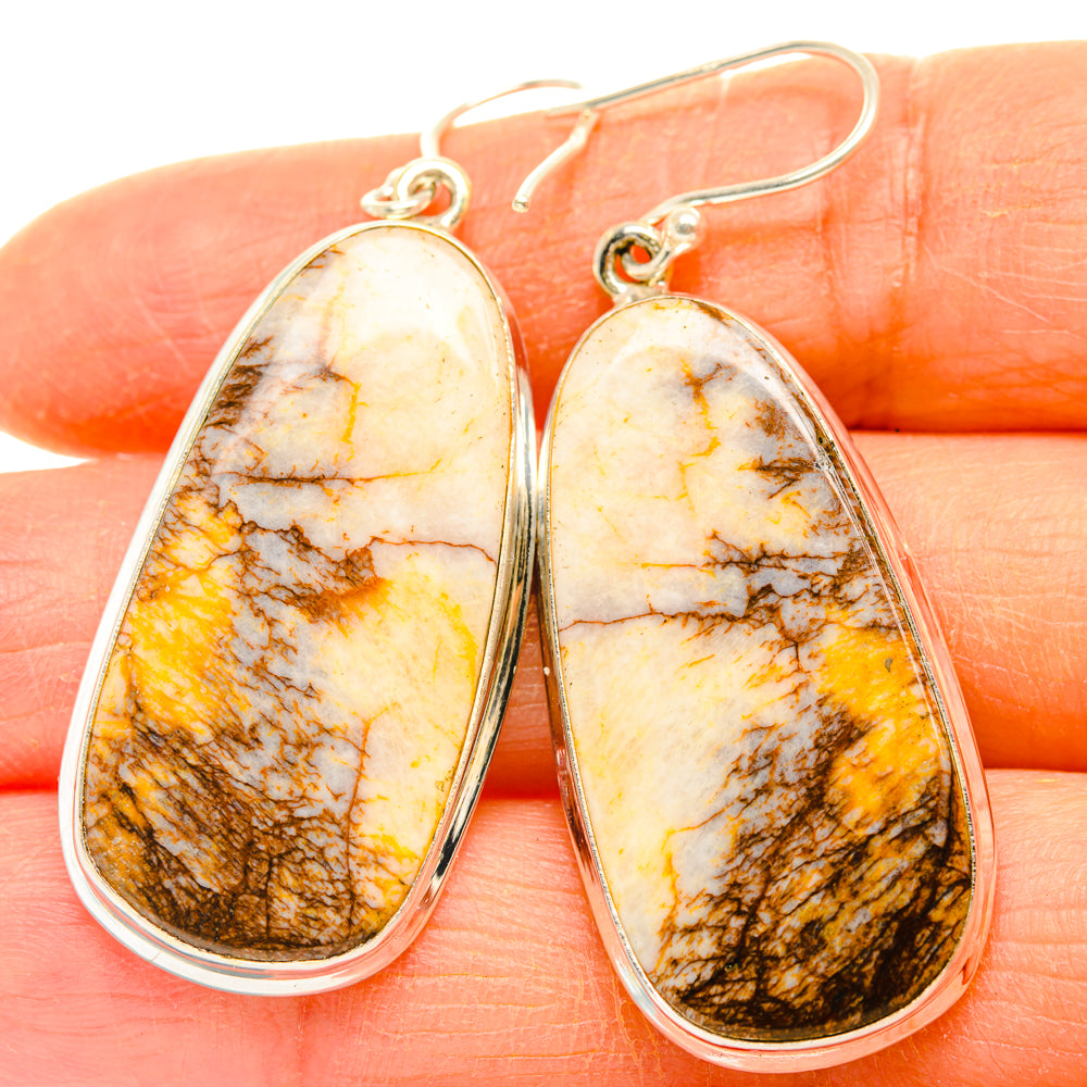 Picture Jasper Earrings handcrafted by Ana Silver Co - EARR428082