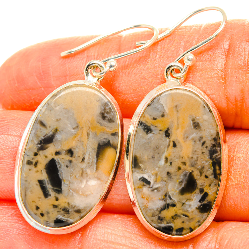 Peanut Wood Jasper Earrings handcrafted by Ana Silver Co - EARR428091