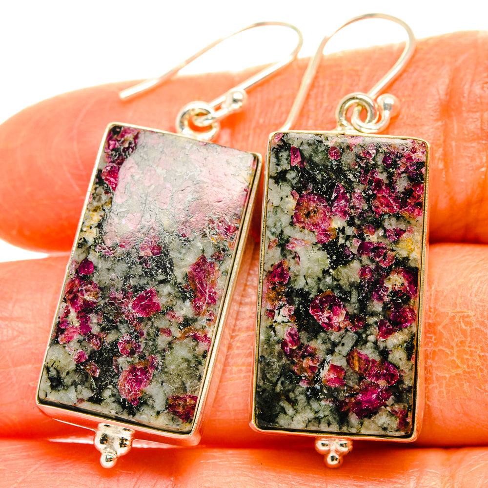 Russian Eudialyte Earrings handcrafted by Ana Silver Co - EARR428094