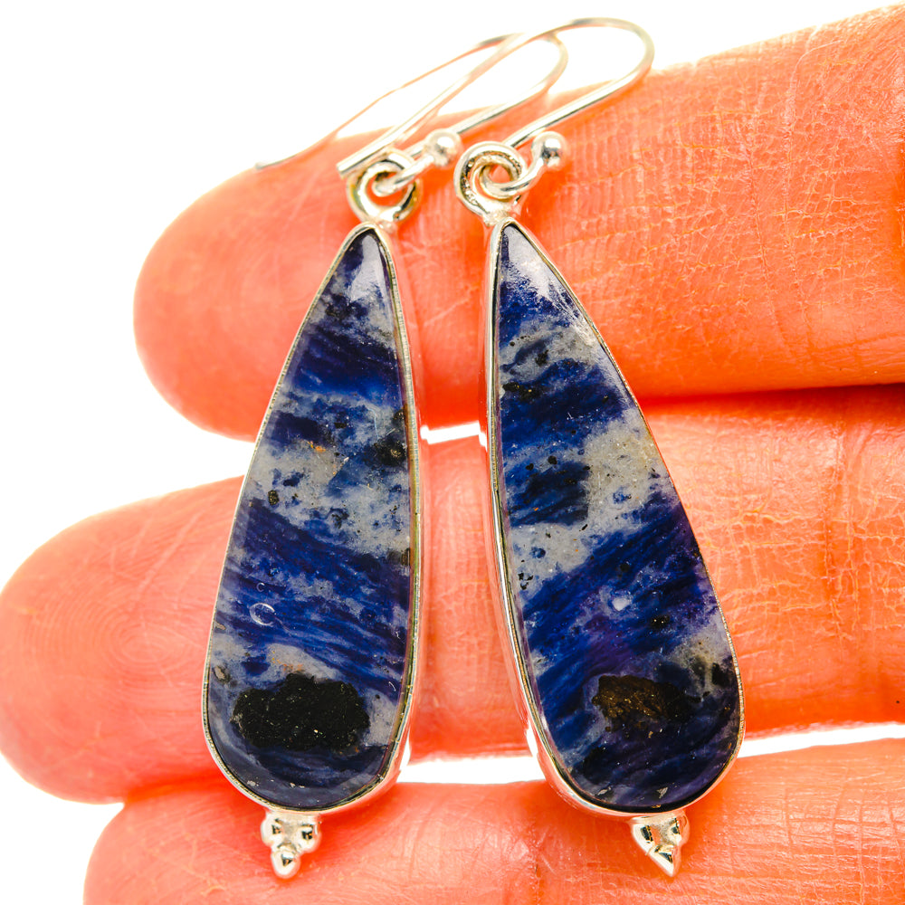 Sodalite Earrings handcrafted by Ana Silver Co - EARR428096
