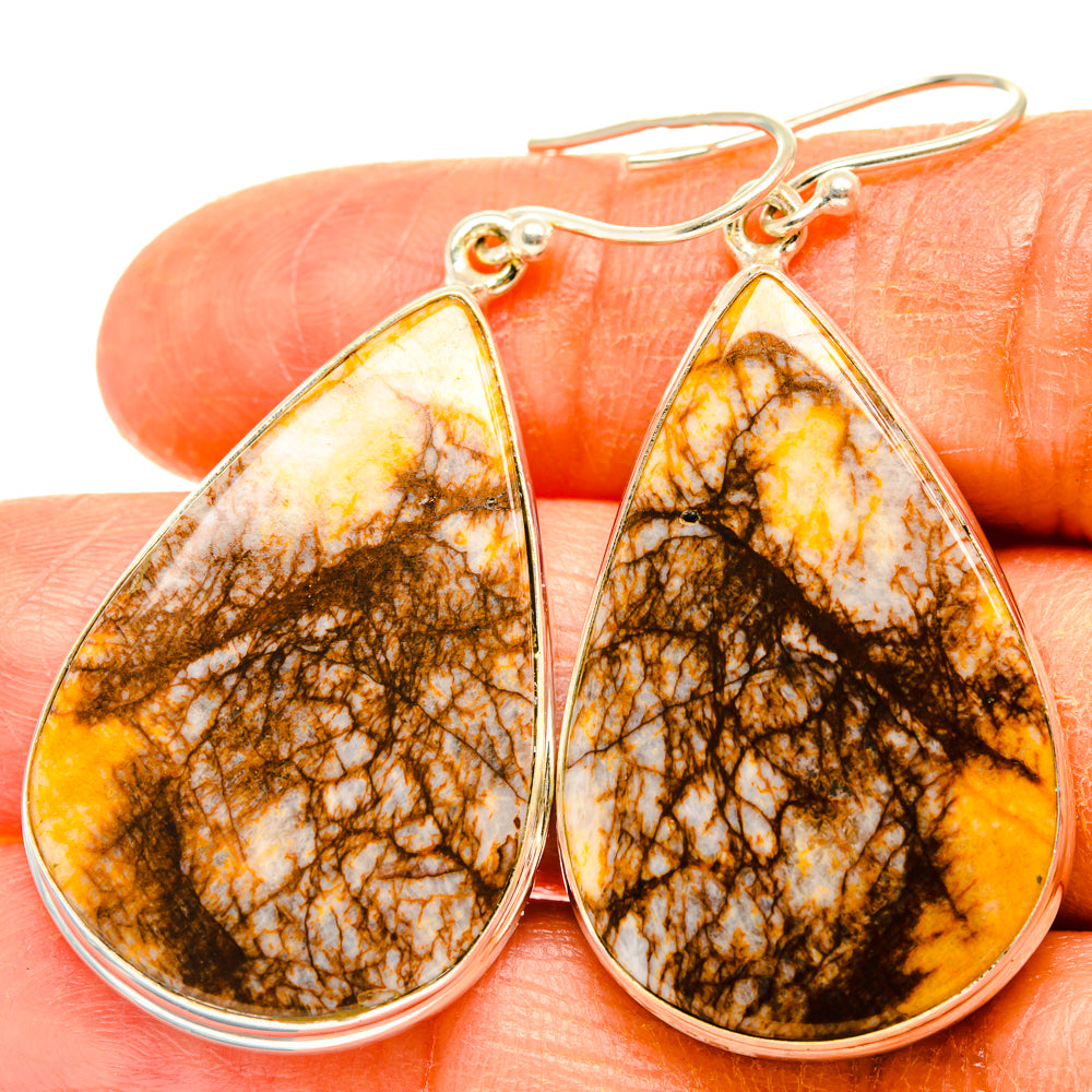 Picture Jasper Earrings handcrafted by Ana Silver Co - EARR428097