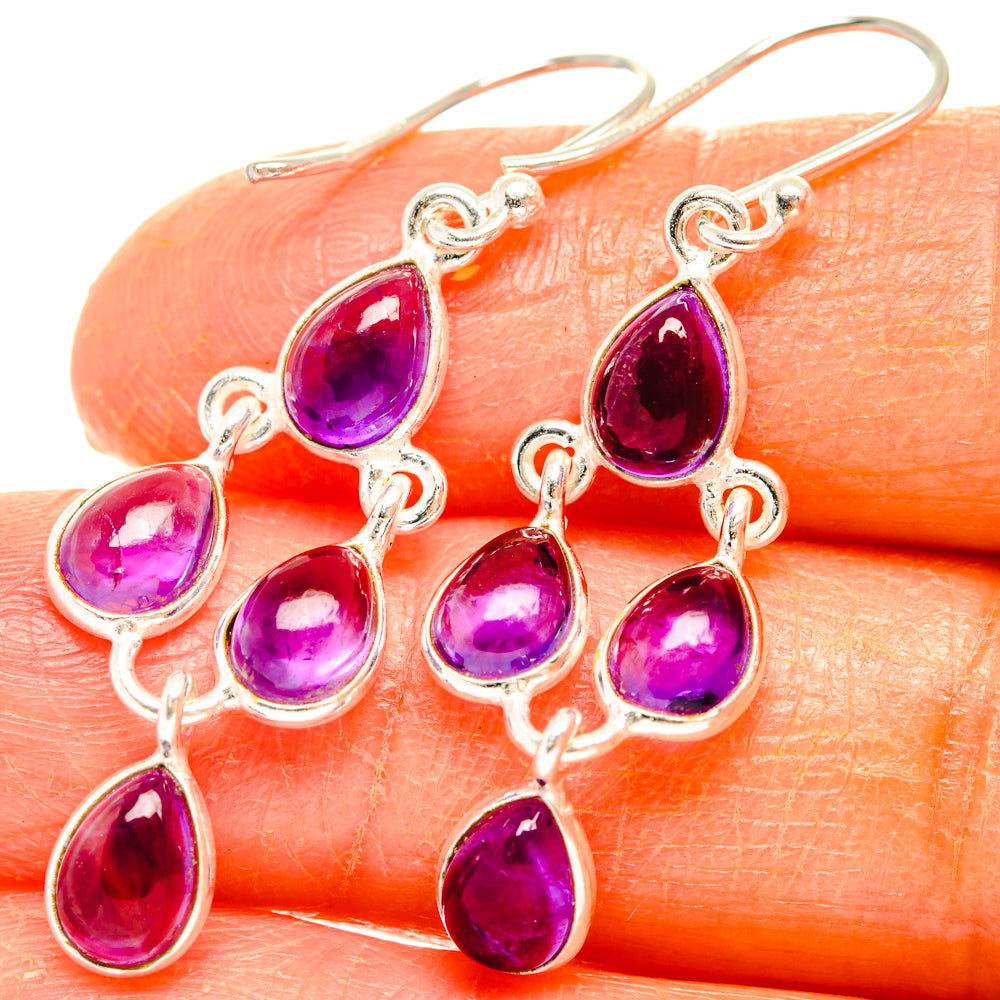 Amethyst Earrings handcrafted by Ana Silver Co - EARR428104