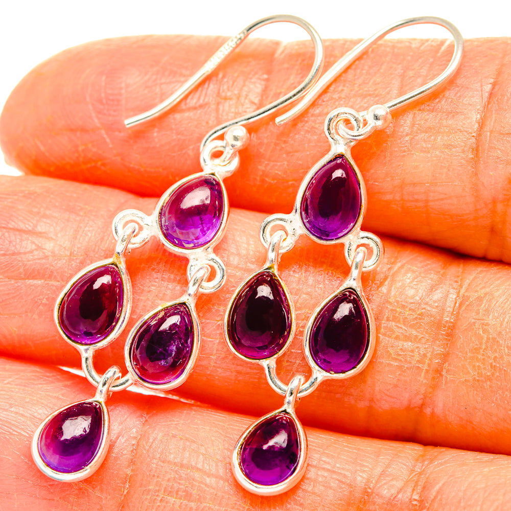 Amethyst Earrings handcrafted by Ana Silver Co - EARR428108