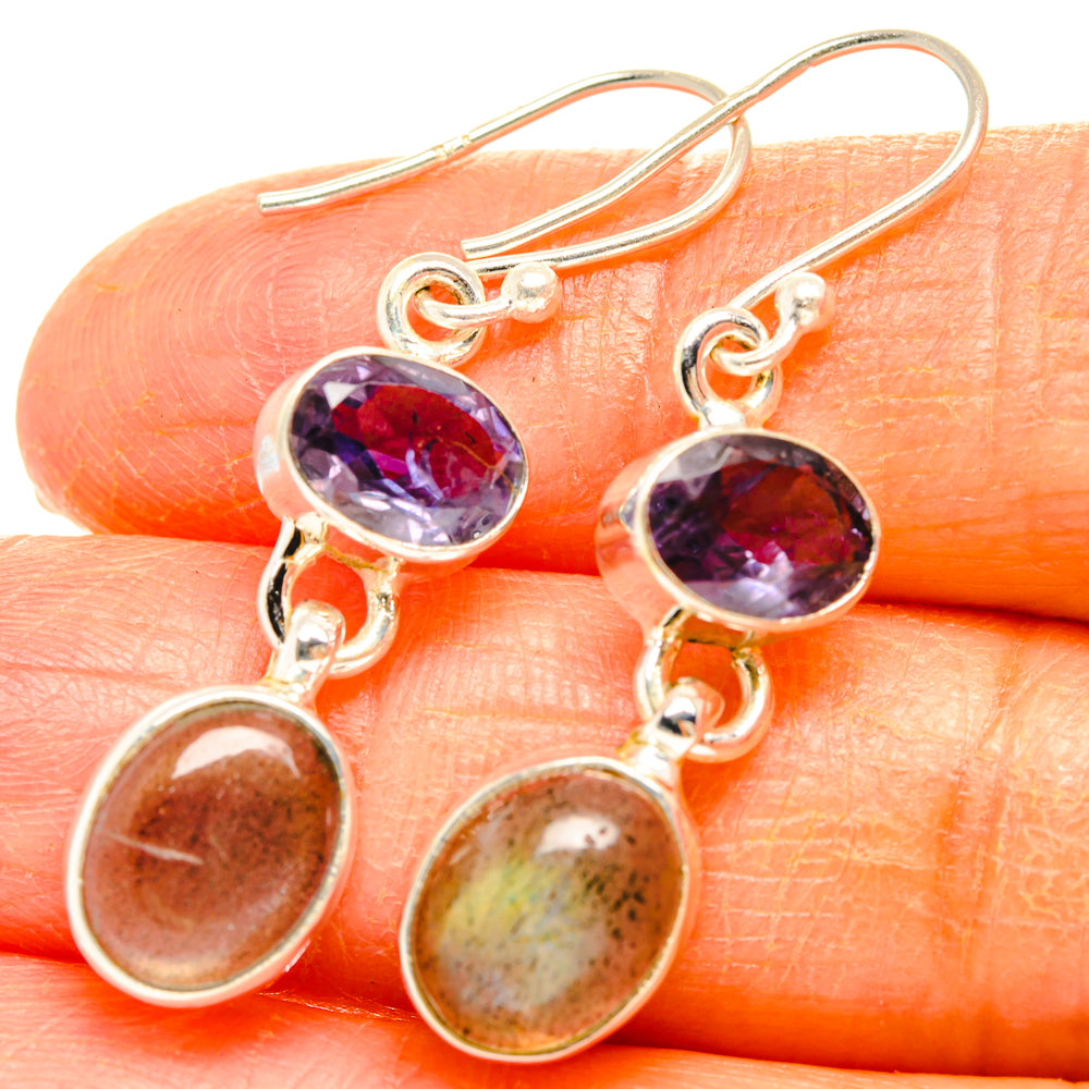 Labradorite Earrings handcrafted by Ana Silver Co - EARR428117
