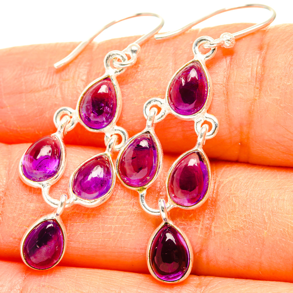 Amethyst Earrings handcrafted by Ana Silver Co - EARR428149