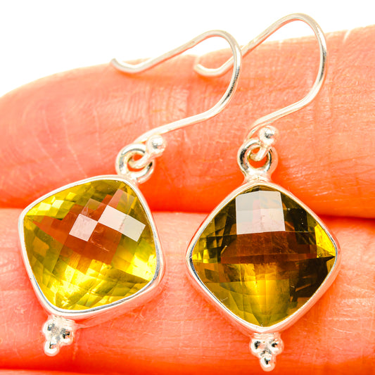 Lemon Quartz Earrings handcrafted by Ana Silver Co - EARR428154